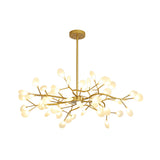 Modern Metal Wireframe Pendant Lamp - Minimal Led Chandelier For Living Room