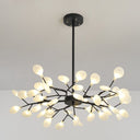 Modern Metal Wireframe Pendant Lamp - Minimal Led Chandelier For Living Room 30 / Black B
