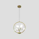 Modern Metal Circle Ceiling Light With Firefly Design - 9-Bulb Corridor Chandelier