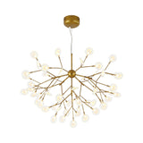 Simplicity Leaf Chandelier - Acrylic Led Drop Pendant With Branch-Like Wireframe For Living Room