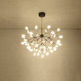 Simplicity Leaf Chandelier - Acrylic Led Drop Pendant With Branch-Like Wireframe For Living Room 54