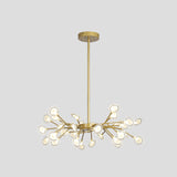Simple Metallic Starburst Led Chandelier - Elegant Living Room Lighting 30 / Gold C