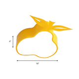 Cartoon Yellow Led Flush Mount Ceiling Light For Game Room & Bedroom