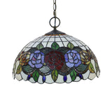 Victorian 3-Light Black Glass Pendant Chandelier- Bowl Cut Design For Dining Room Ceiling