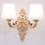 Gold Tapered Chandelier With Frosted Glass Shade For Living Room 2 / White