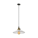 Industrial Style Saucer Metal Pendant Ceiling Light In Black/White - Perfect For Living Room