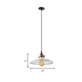Industrial Style Saucer Metal Pendant Ceiling Light In Black/White - Perfect For Living Room