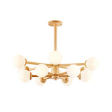 Contemporary Wooden Led Chandelier - Stylish Hanging Ceiling Light For Living Rooms