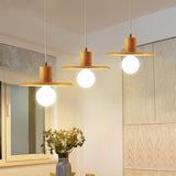 Modern Wooden Chandelier: 3-Bulb Multi Light For Dining Room