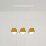 Nordic Wooden Tapered Ceiling Light Pendant - 3 Bulb Led Multi-Light Fixture For Dining Room
