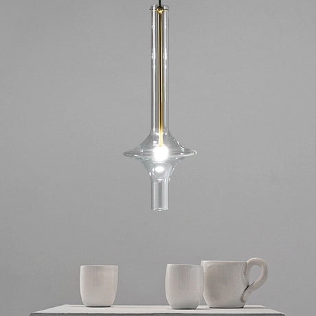 Modern Glass Pendant Light - Stylish 1-Light Hanging Lamp For Dining Room