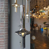 Modern Glass Pendant Light - Stylish 1-Light Hanging Lamp For Dining Room Smoke Gray