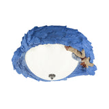 Angel Child Resin Wing Flush Mount Ceiling Lamp - Perfect For Romantic Bedroom Lighting