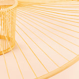 Contemporary Bamboo Twist Pendant Lamp - Single-Bulb Wood Suspension Light