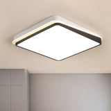 Minimalist Black & White Led Metal Flush Mount Light Fixture