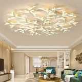 Minimalist White Snowflake Led Flush Mount Lighting For Living Room 15 / Warm