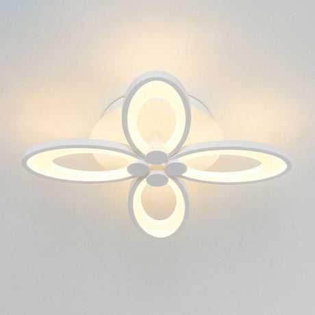 Modern Acrylic Led Semi Flush Mount Ceiling Light - Ideal For Living Room 4 / White