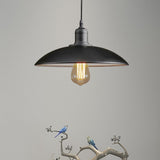 12.5/16 Wide Dome Industrial Metal Hanging Pendant Lamp - 1-Light Restaurant Light Fixture