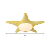 Nordic Stylish Starfish Kids Flush Mount Ceiling Light Fixture