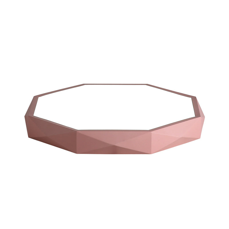 Octagon Acrylic Ceiling Lamp: Modern Macaron Loft Led Flush Mount For Kitchen