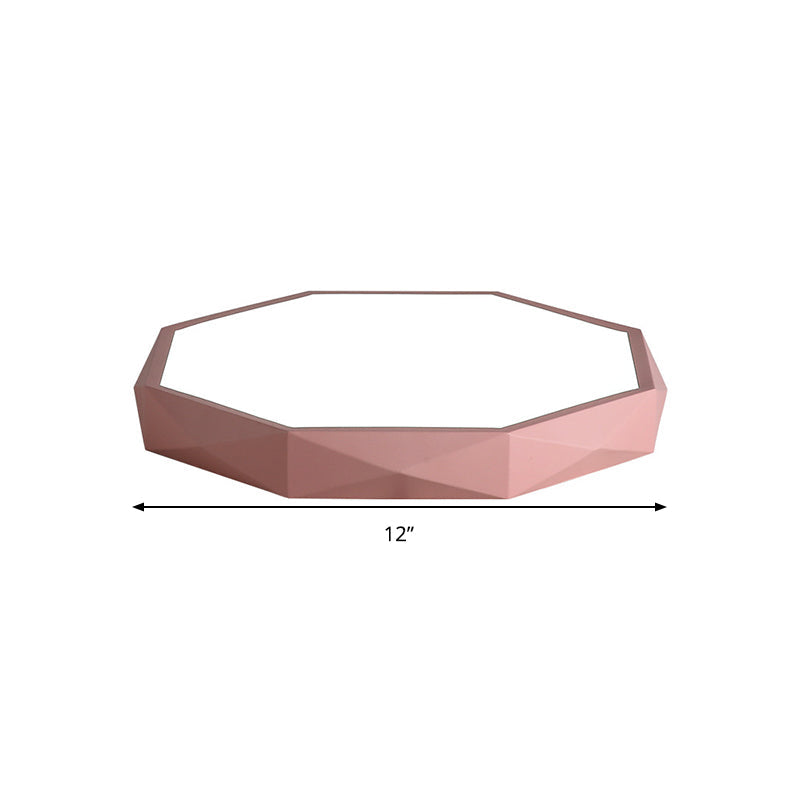 Octagon Acrylic Ceiling Lamp: Modern Macaron Loft Led Flush Mount For Kitchen