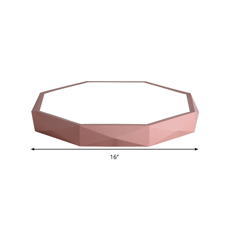 Octagon Acrylic Ceiling Lamp: Modern Macaron Loft Led Flush Mount For Kitchen
