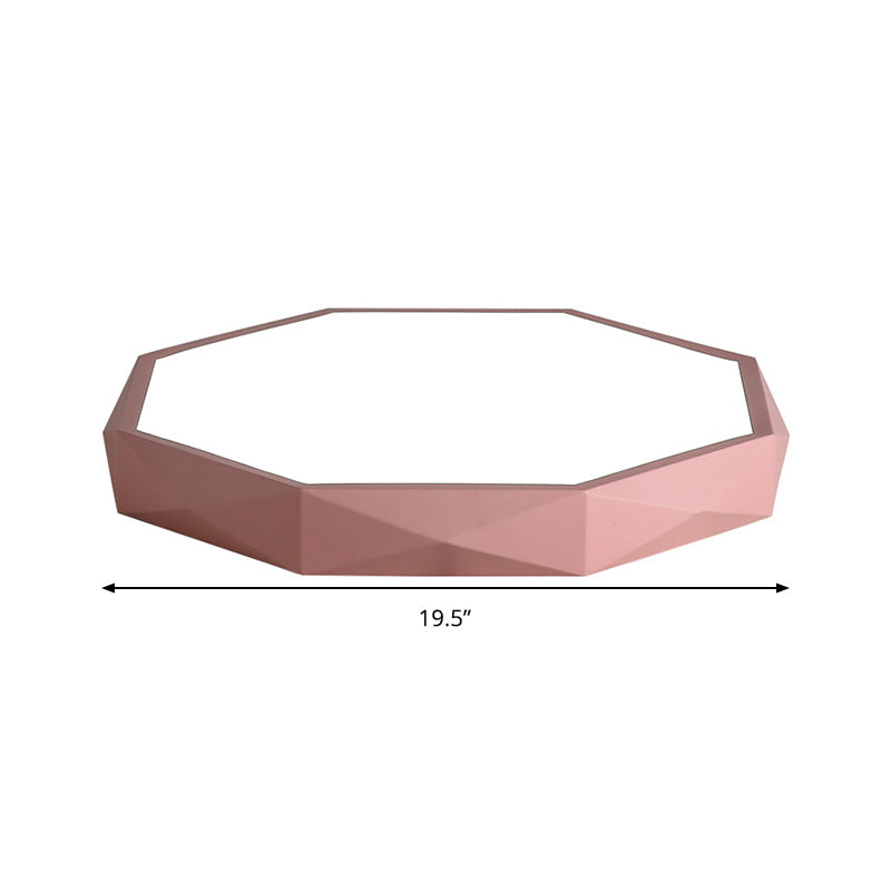 Octagon Acrylic Ceiling Lamp: Modern Macaron Loft Led Flush Mount For Kitchen