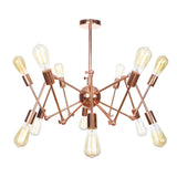 Sputnik Pendant Chandelier - Copper & Rustic Metal 6/8/10 Lights Indoor Lighting Fixture