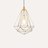 Antique Gemstone Iron Pendant Light - Elegant 1-Light Fixture For Dining Room Gold / B