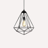 Antique Gemstone Iron Pendant Light - Elegant 1-Light Fixture For Dining Room Black / B