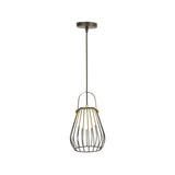 Iron Industrial Pear-Shaped Ceiling Pendant Light - Single Hanging Lamp For Bedroom Black