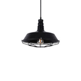 Vintage Pot Lid Hanging Lamp - Single-Bulb Iron Suspension Light For Restaurants