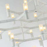 Modern Nordic Led Chandelier Lamp - Multi Layered Black/Silver/White Living Room Hanging Light