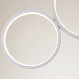 Acrylic Multi Rings Chandelier - Simple Style 3/5 Lights White/Coffee Ideal Kitchen Hanging Light