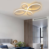 Modernist Acrylic Flower Flush Mount Ceiling Light Fixture - White/Coffee Led 23.5/31.5/39 White /