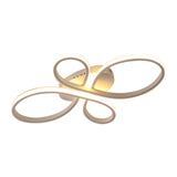 Modernist Acrylic Flower Flush Mount Ceiling Light Fixture - White/Coffee Led 23.5/31.5/39