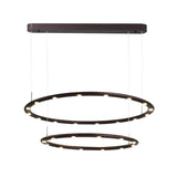 Modern Acrylic Led Ring Chandelier Light - 1/2 Tiers Black/White Warm/White For Bedroom