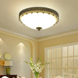 Retro Acrylic Flush Mount Ceiling Light - Brown-Black Shaded Single Bedroom Lighting / Small D