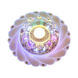 Sleek Crystal Flush Mount Ceiling Light With Led Flower Design For Entryway