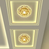 Clear Floral Led Crystal Ceiling Light - Contemporary Flush Mount For Hallways