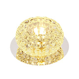 Modern Crystal Led Flush Mount Lighting Fixture - Donut Shape For Hallway