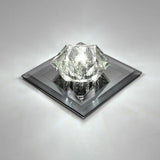 Crystal Gem Led Ceiling Light For Foyers And Hallways - Simple Stylish Flush Mount Black / 7 White