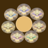 Crystal Clear Led Flush Ceiling Light Fixture For Corridor - Artistic Square Design / 5.5 7 Color