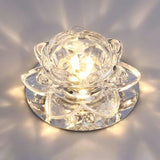 Modern Crystal Clear Led Flushmount Ceiling Light For Living Room / 3W Warm