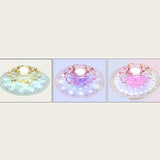 White Led Flush Mount Ceiling Light With Contemporary Floral Crystal Design / 7 Rgb And Color