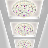 Modern Crystal Flush Mount Ceiling Light - Clear Hallway Led Fixture