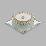 Minimalist Floral Crystal Led Flush Mount For Foyer Lighting