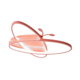 Pink/Blue Butterfly Ceiling Lamp: Kids Iron Led Flush Mount Light For Kindergarten