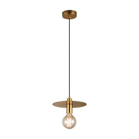 Modern Gold Geometric Ceiling Pendant Light - Single Metallic Hanging Lamp / D
