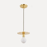 Modern Gold Geometric Ceiling Pendant Light - Single Metallic Hanging Lamp